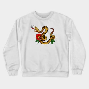 Traditional Rattlesnake & Flower Crewneck Sweatshirt